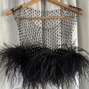 Dana Foley NYC crop shimmery mesh top. Size S/M